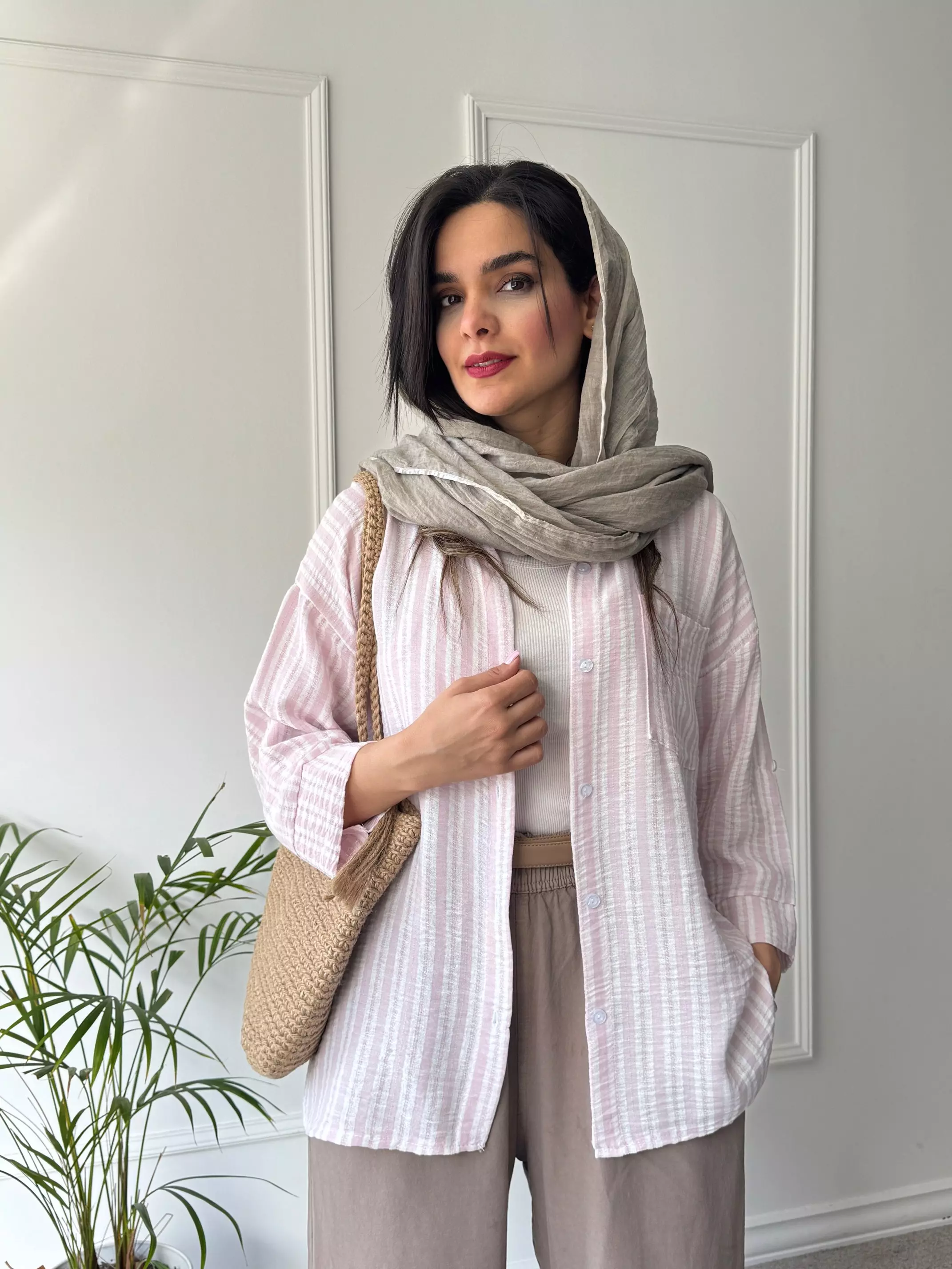 مانتو شومیزی راه راه یاس